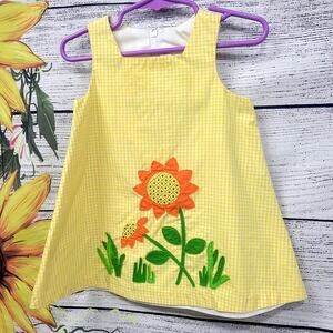 Sophie Rose Yellow and White Checkered Summer Dress18mo